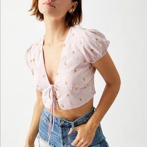 PacSun Tie Front Bustier Top